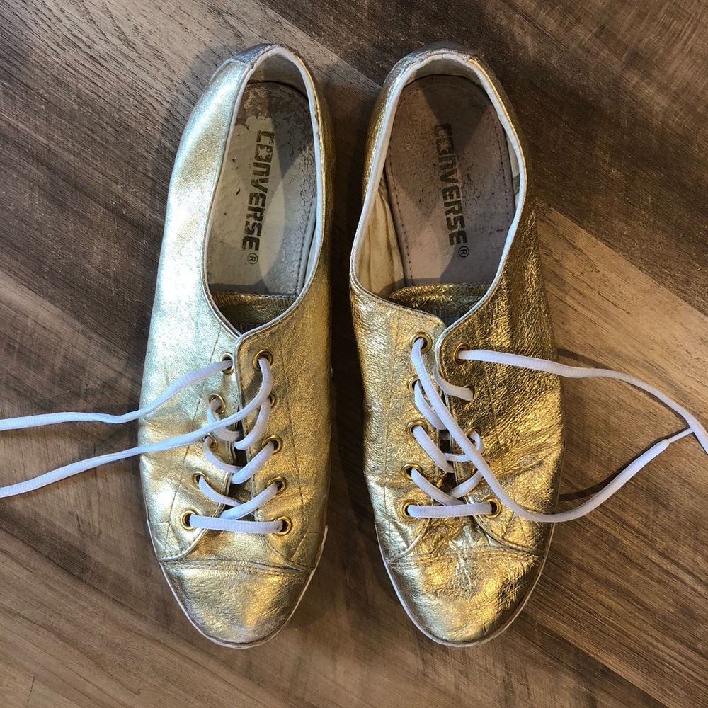 Converse Gold Sneakers